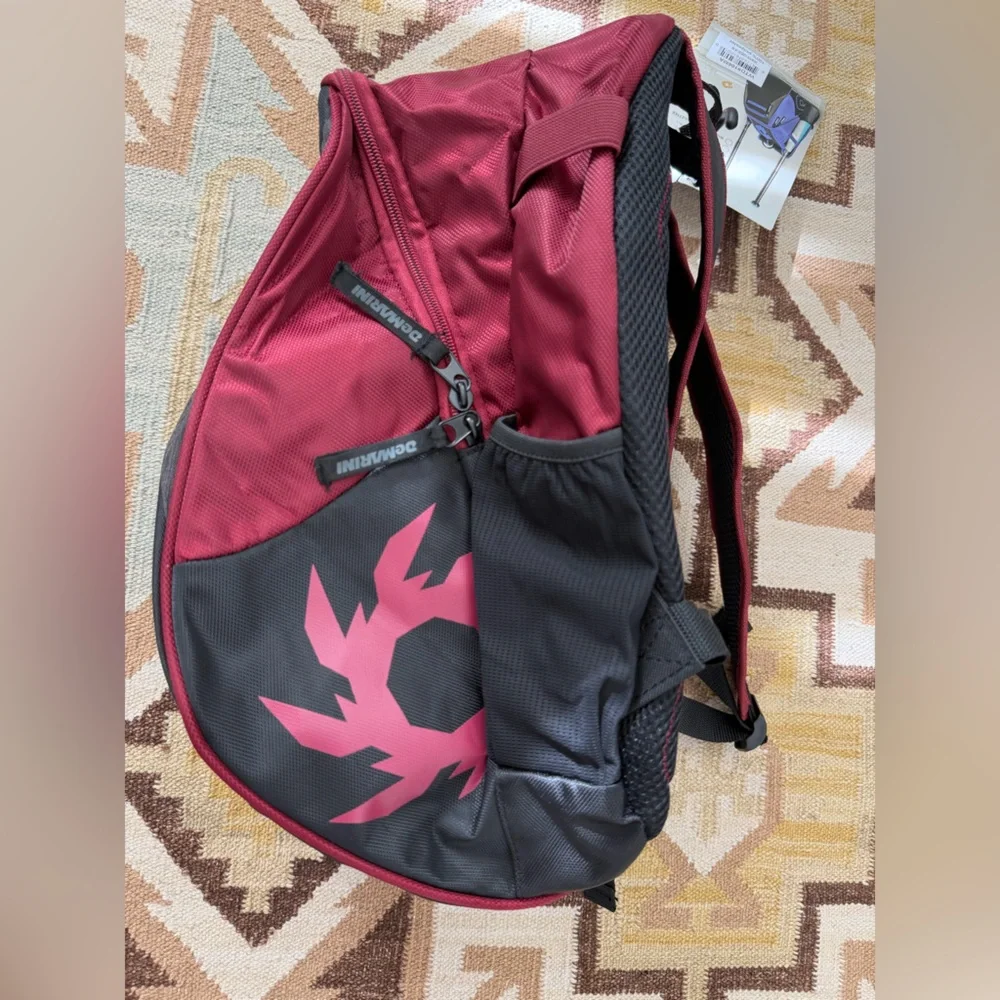 DeMarini Voodoo Junior Baseball Backpack Maroon and black